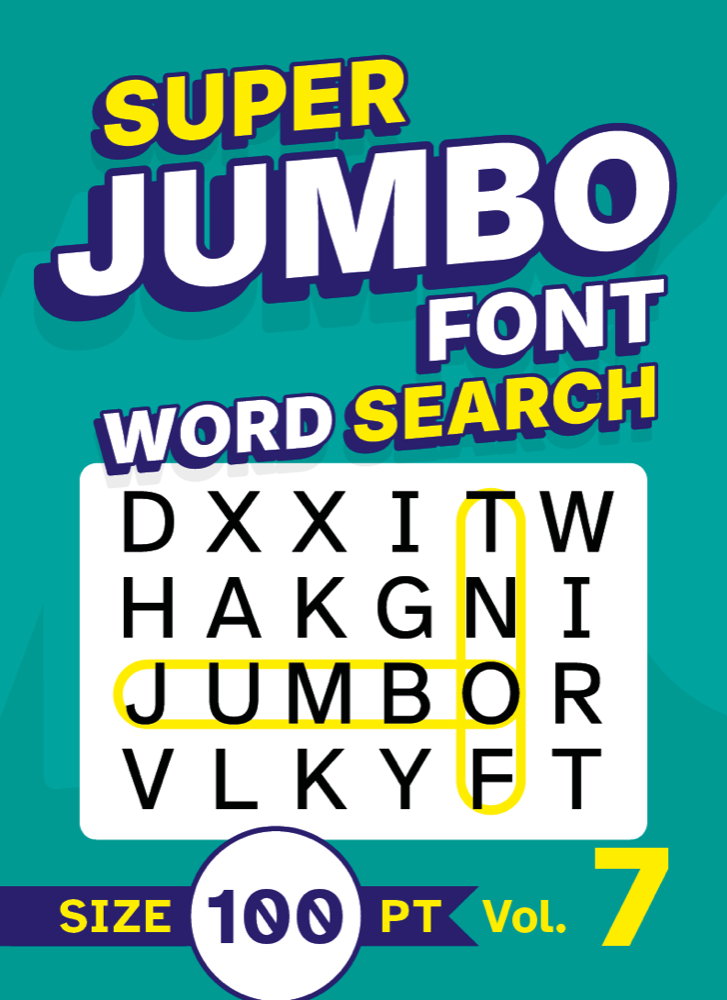 Super Jumbo Font Word Search Volume 7 cover