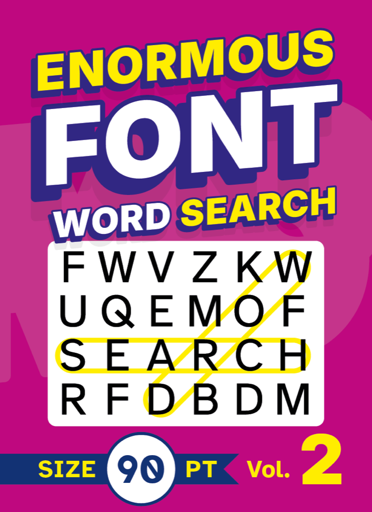 Enormous Font Word Search Volume 2 cover