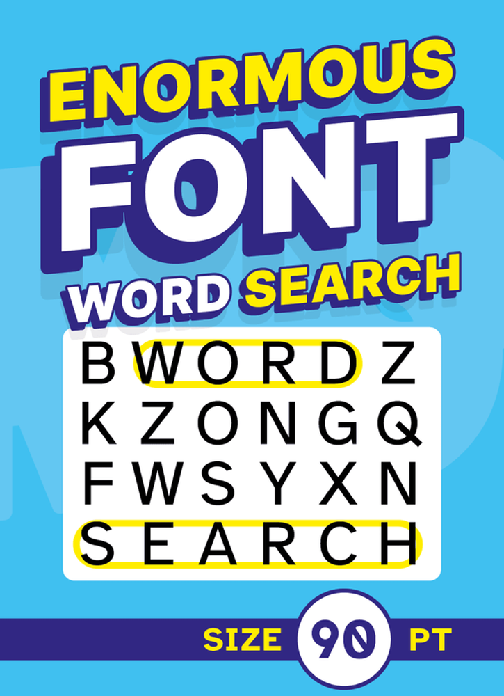 Enormous Font Word Search book cover, 90pt size